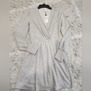 NWT BCBG Long Sleeve Knit Dress Gray